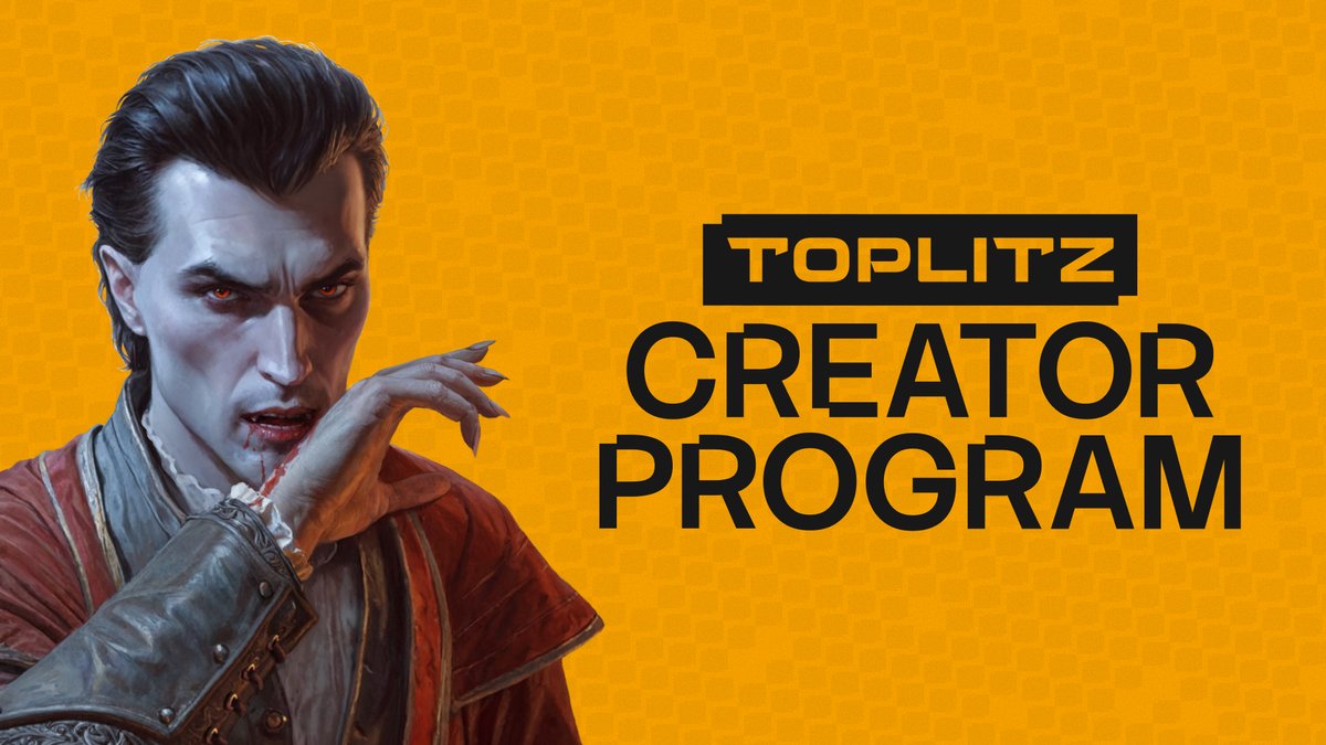ToplitzProd's tweet photo. TOPLITZ CREATOR PROGRAM IS HERE! 💛

If you're a creator who likes streaming and creating content for our games, you should click here ⬇️
https://t.co/aW8WdDU9cO https://t.co/v85Wu1bveh