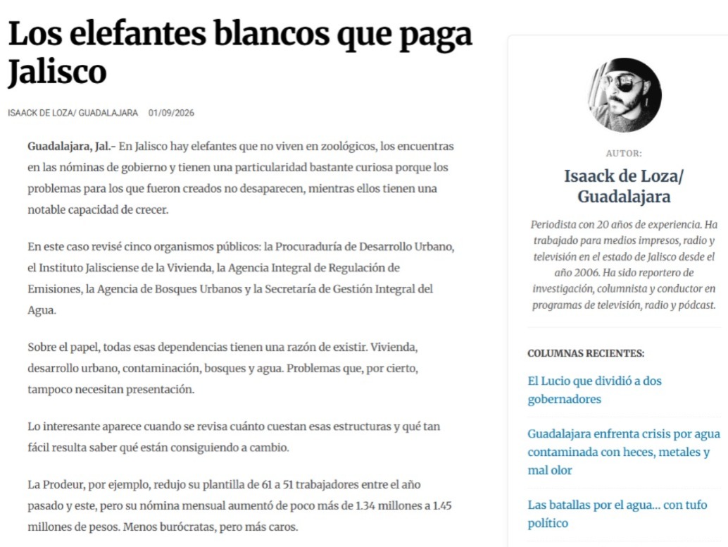 IsaackdeLoza's tweet photo. En Jalisco hay elefantes que no viven en zoológicos, los encuentras en las nóminas de gobierno y tienen una particularidad bastante curiosa porque los problemas para los que fueron creados no desaparecen, mientras ellos tienen una notable capacidad de crecer. https://t.co/R2jsPWOJuc