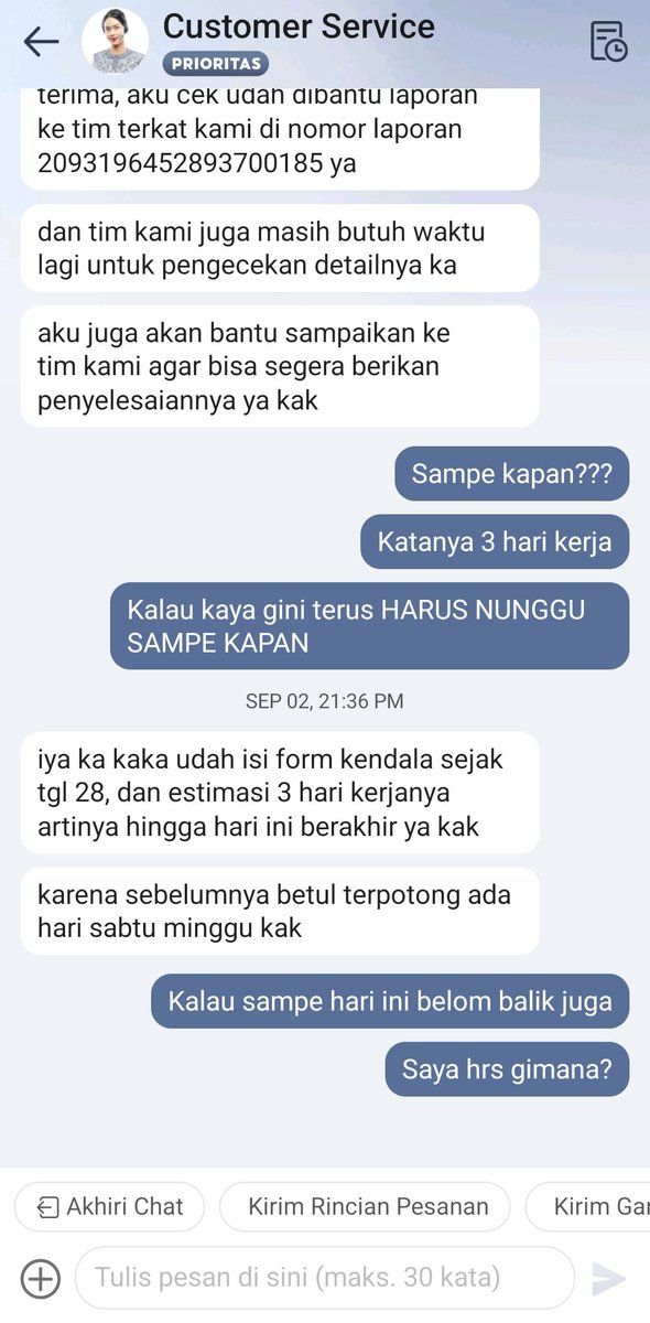 twitysof's tweet photo. Tri gua beli pulsa dari hari jumat. 
@3CareIndonesia pulsanya ga masuk saldonya kepotong!!  Sampe sekarang belom balik tuh saldo kata lu hrs tanya ke shopee @ShopeeID  gua udah tanya ke cs nya dan ini udah 3 hari kerja masih aja belom ada saldo balik. Bingung ya anjir https://t.co/qOkkDYtUWp