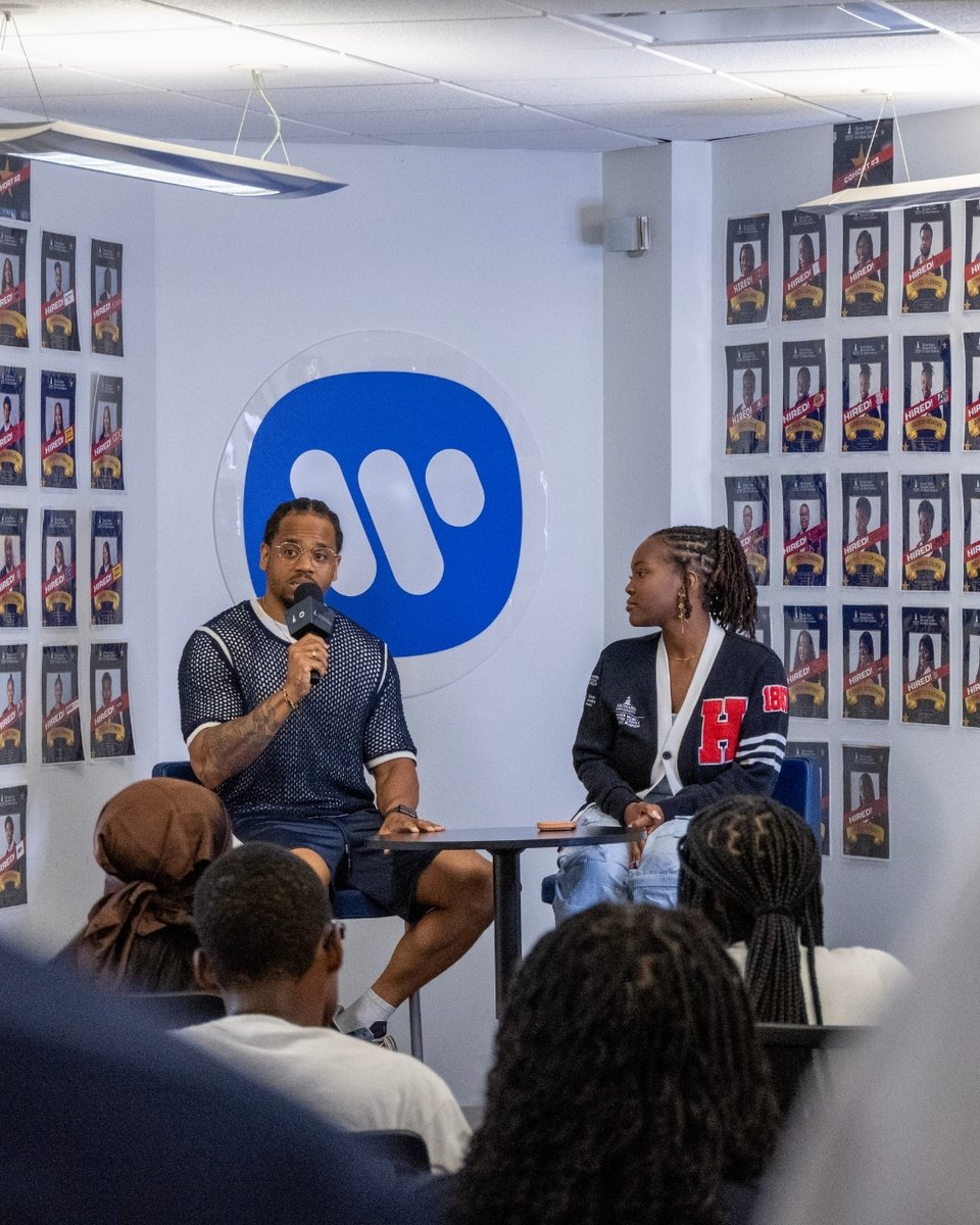 HowardU's tweet photo. Christina Johnson, an alumna of the Warner Music/Blavatnik Center for Music Business, interviewed Grammy-nominated artist and actor Mack Wilds during his recent visit to Howard University. During his visit to The Mecca, Wilds gave back to students by sharing key insights from his journey in music, television and film.

#HowardUniversity