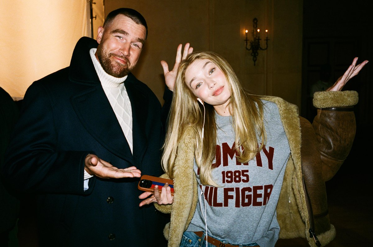 TommyHilfiger's tweet photo. BTS moments with Travis and friends at The Plaza 

@tkelce 
#gigihadid 
@officialBLISSOO
@peggygoudj
@carmeloanthony 
@FTiafoe https://t.co/aJp5AXPh3w
