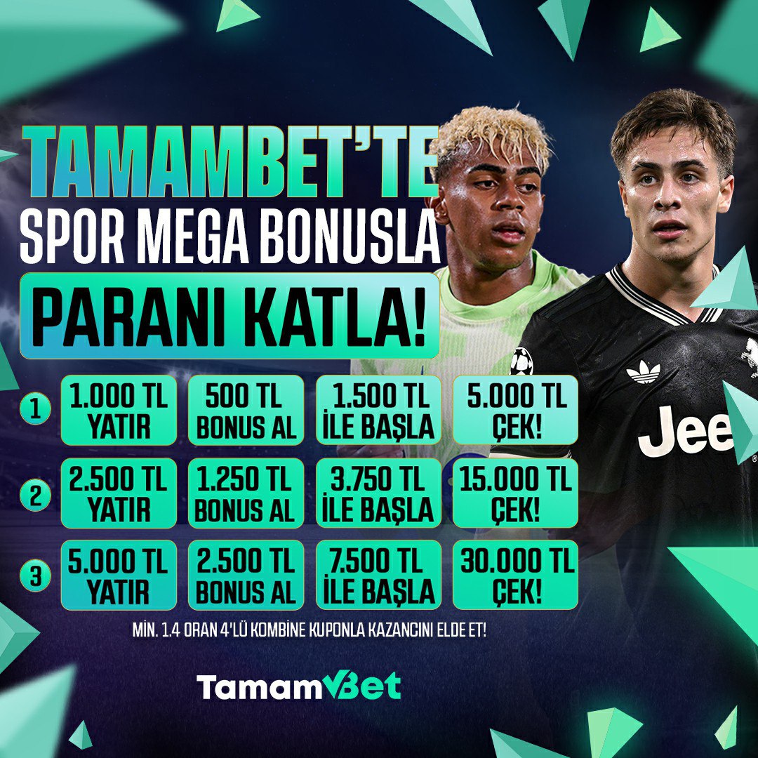 TamamSocialX's tweet photo. ⚽️ TamamBet’te Spor Mega Bonus! ⚽️

💸 Yatır, bonusunu al
📈 Bahsini büyüt, kazancını katla
🏆 Yüksek oran, yüksek kazanç
🔥 Büyük çekim fırsatları seni bekliyor

🚀 Kazanmaya şimdi başla! 🚀

Tamambet Giriş: https://t.co/p5upqNwr13 https://t.co/EQz8O6HZIM