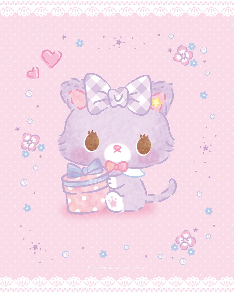 sanrio's tweet photo. Happy birthday, Mewkledreamy! 🎂💜 Our friend loves flower gardens, fashion, and chatting about love and secrets ✨ https://t.co/D5aLyiWOrS
