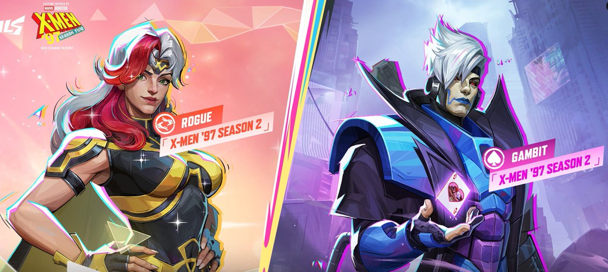 X0X_LEAK's tweet photo. ‼️XMEN-97 ROGUE AND GAMBIT SKINS

COMING THIS WEEK! #MarvelRivals https://t.co/yahpn4BOJk
