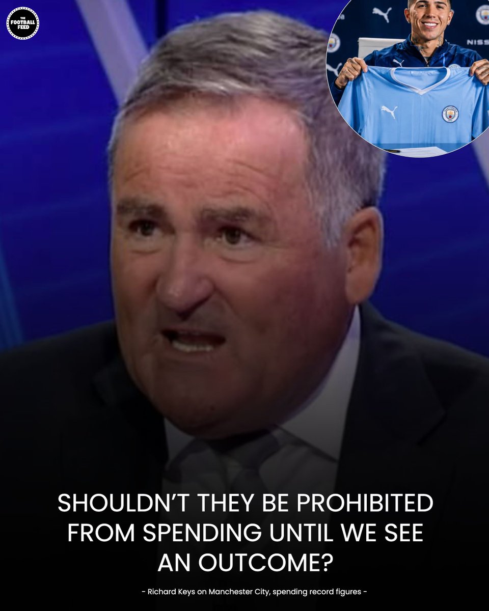 TheFootballFeed's tweet photo. City shelled out £454m this transfer window. Those 135 FFP charges are now 3½ years old. Still no resolution.

Richard Keys remarked today: “Shouldn’t they be prohibited from spending until we see an outcome? Or are we at the point where we should just assume there never will be? This ongoing delay is an affront to fans everywhere.”

He’s spot on. This hold-up is ridiculous. 😩