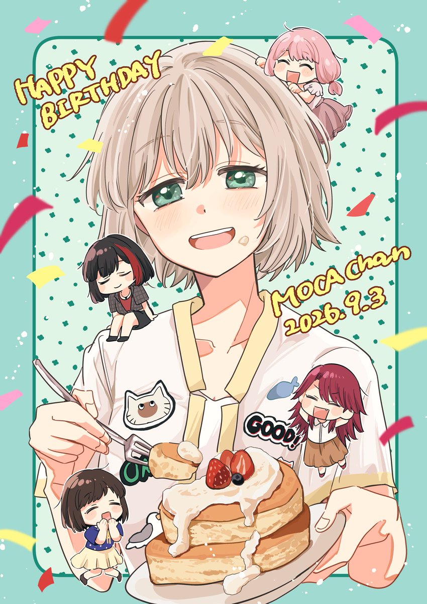 zawajam's tweet photo. 青葉モカちゃんお誕生日おめでとうございます🎉🎂🎊🥐🍞🥖Afterglowのことをたくさん考えて、大切にして、ずっと大好きでいてくれる青葉モカちゃんが大好きだよ〜！大好きなパンをたくさん食べて、元気に過ごしてね❤️
#青葉モカ誕生祭2026
#青葉モカ生誕祭2026 https://t.co/5oIqbM1KZv