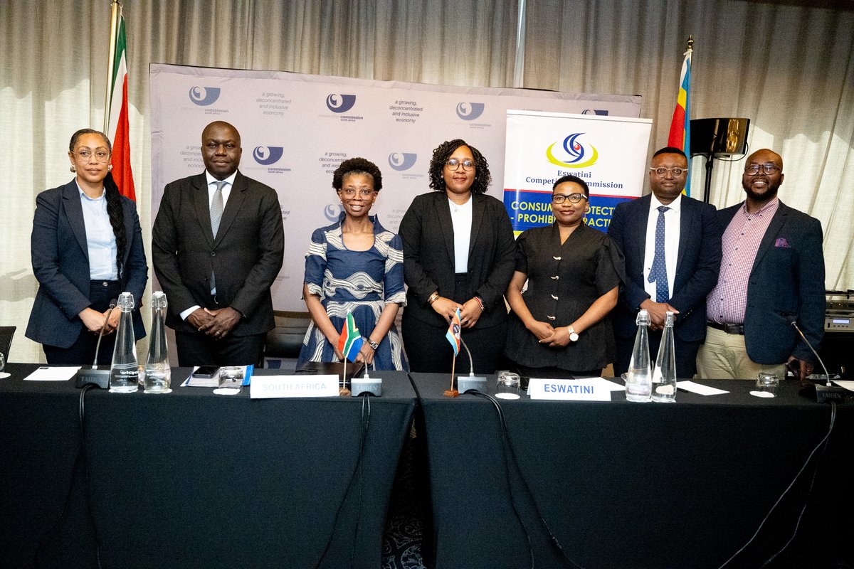 EswatiniCompCo's tweet photo. The Eswatini Competition Commission (ESCC) and the Competition Commission South Africa (CCSA) have signed a Memorandum of Understanding (MOU) to strengthen cooperation in competition law enforcement, advocacy and policy between the two jurisdictions. https://t.co/WxpoHDnyNn