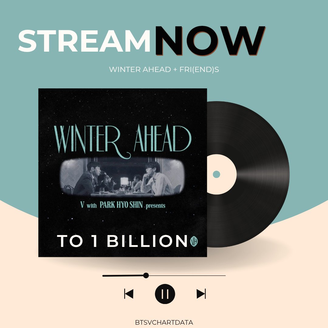 BTSVChartData's tweet photo. Drop 500 Sc Streaming Winter Ahead + FRI(END)S on Spotify &amp; Apple Music https://t.co/kGMETARbyi