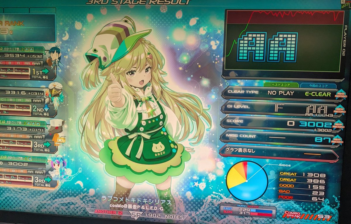 needlesspalasol's tweet photo. 本日のナイスプレー
ワンダーウォーカーついにノマゲ!やっとBP60切った
ラブコメトキドキシリアス易　収録機種間違えてませんか?ベチャ押しで追いつくのがやっとです https://t.co/Z727AIzj7f