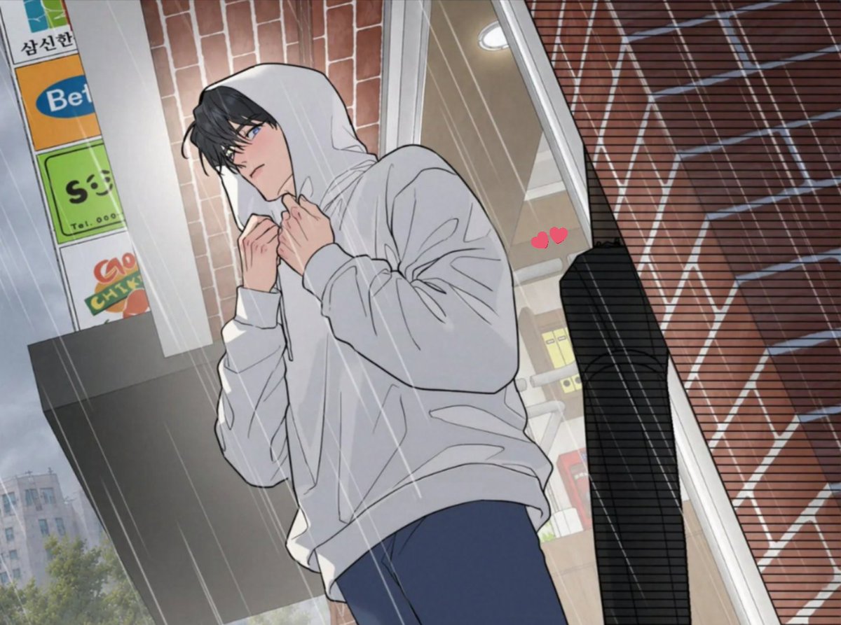 puddingmelons's tweet photo. although taekyung didn't see heeseo..🥹😢, heeseo has been following him around and leaving an umbrella for him whenever it rains 🥹😫☔️💚
i really think he might've been the one who drove drunk 💙 home the first time &amp; changed him into pajamas 🙊😭💙 
taekyung is so cute 🥹😭🤍 https://t.co/q1DlVgod7C