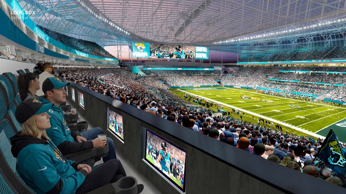 JStCyrTV's tweet photo. Jaguars rolling out some new renderings for the Stadium of the future. https://t.co/xHyqZIqLwE