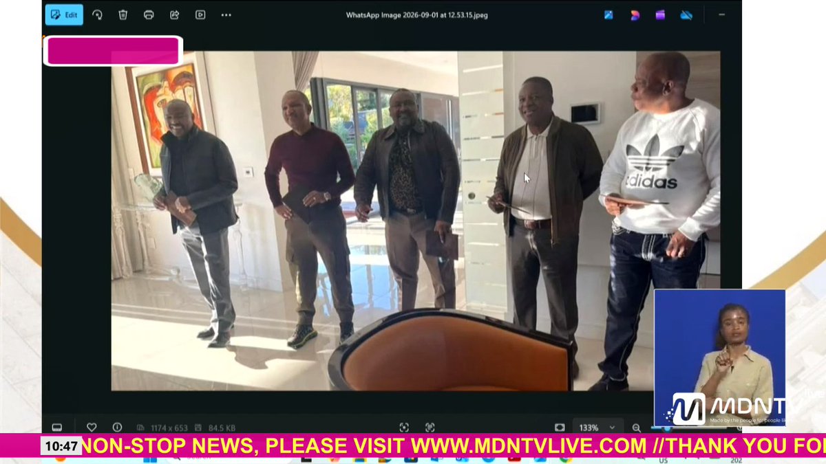 MDNnewss's tweet photo. 🔴 Madlanga Commission Reveals Faces of 5 Alleged ‘Big Five’ Cartel Members

Photos of five men alleged to be members of the so-called “Big Five” cartel have been presented at the Madlanga Commission.

The images emerged as former Hawks boss Lebeya denied knowing the alleged network linking the men.
