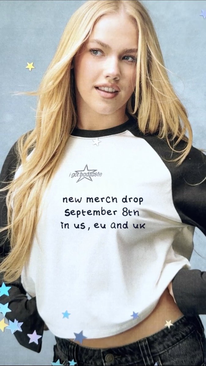 freyaskyetr's tweet photo. Freya Skye’s new exclusive Hollister merch and more favorites drop September 8 in the US, EU &amp; UK! 🩷⭐️ https://t.co/GEPBpr0hC0