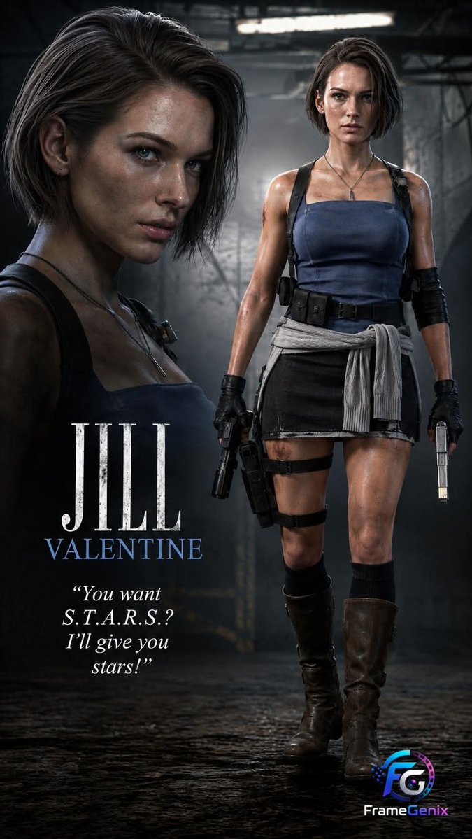 FrameGenix's tweet photo. Jill Valentine never misses. 💥

One of the most iconic survivors in gaming, reimagined in a gritty, photorealistic style inspired by Resident Evil 3. Tough, fearless, and ready for anything.

“You want S.T.A.R.S.? I’ll give you stars!” ⭐

#JillValentine #ResidentEvil3 #ResidentEvil #GamingArt #AIArt #FrameGenix #aigenerated
