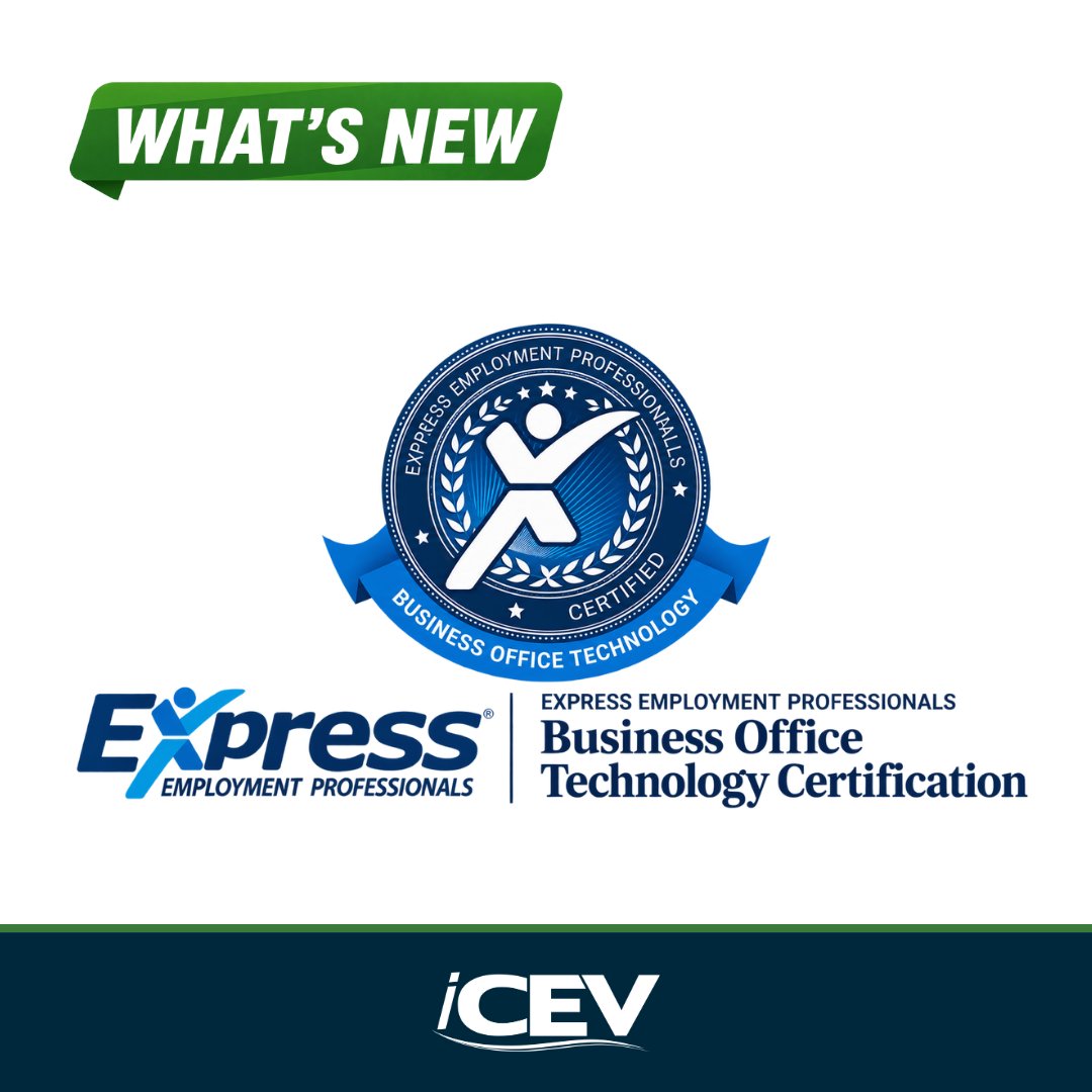 iCEVonline's tweet photo. 🎉 The Express Employment Professionals Business Office Technology Certification now supports Microsoft and Google programs.
Educators can earn it free and see if it fits their students: https://t.co/RmDPgFEzG0
#TheUSANeedsCTE #BusinessTechnology #Certification #CareerReadiness https://t.co/OlydemUHrp