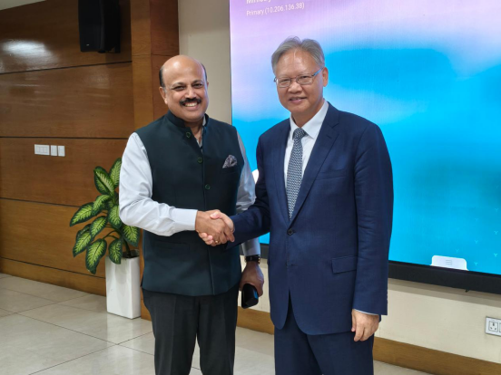 China_Amb_India's tweet photo. Happy to meet with Commerce Secretary of the Ministry of Commerce and Industry of India Mr. Rajesh Agrawal on September 1, 2026. We exchanged views on China-India economic and trade relations and other issues of mutual interest. We agreed to strengthen communication and promote the sustained and healthy development of bilateral economic and trade cooperation.