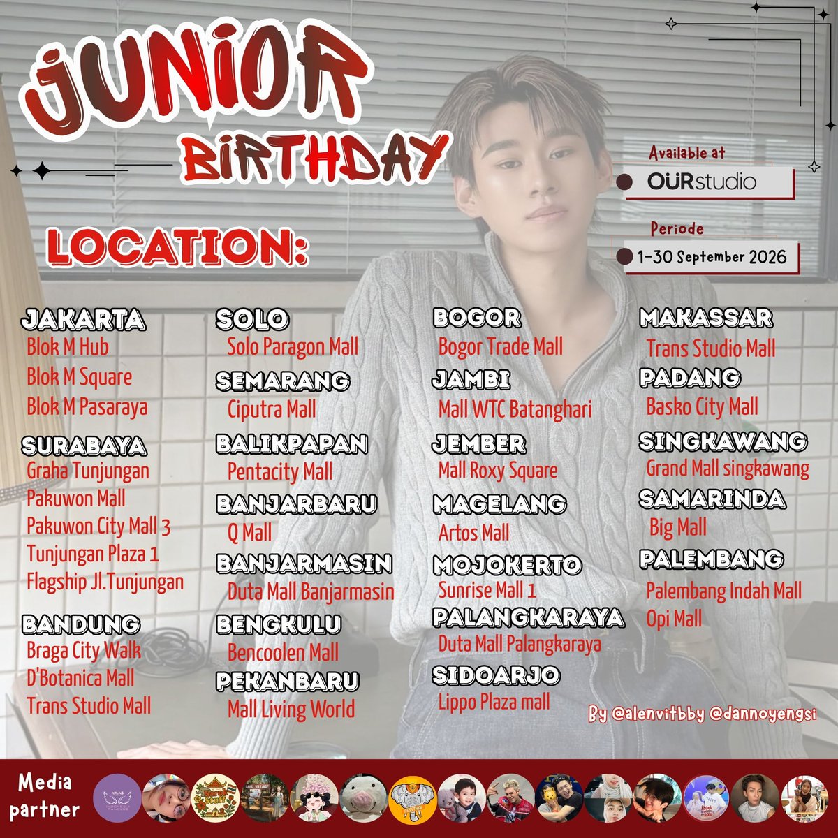 fortaddybear's tweet photo. 🦈Junior Birthday Photoframe ✨

Let’s celebrate our beloved Junior special day with a little bday photo moment! Come take ur cutest pictures with us🫶🏻

📍 Ourself Studio 
🗓 1-30 September 2026

[project by @alenvitbby &amp; @dannoyengsi]

#JuniorATLAS #ATLAS_th #JuniorTurnsHot29th https://t.co/rMCg7MVcQz