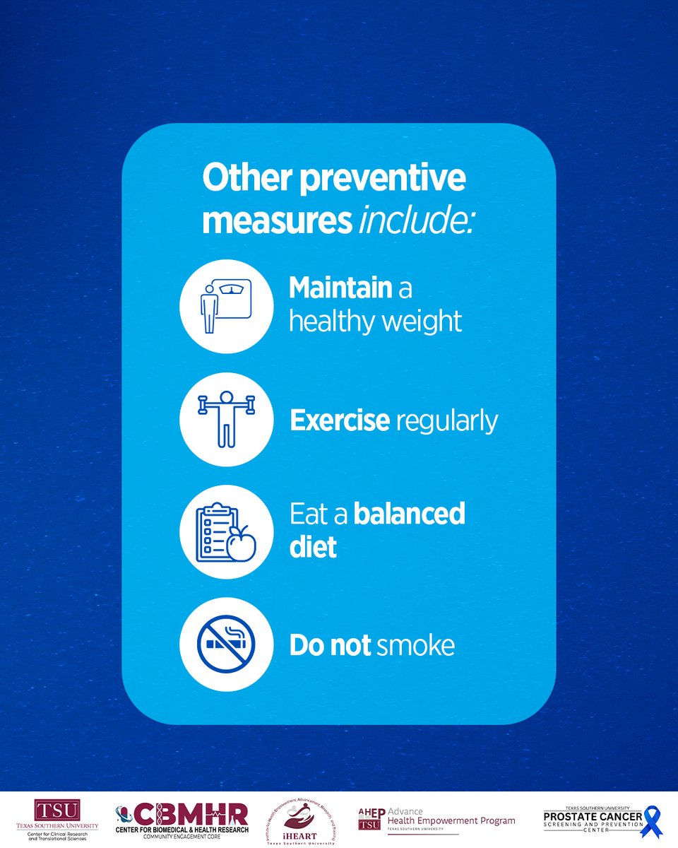 CECTxSouthernU's tweet photo. Taking care of your prostate health isn't about one single decision. Healthy habits, understanding your risk factors, and maintaining regular conversations with your healthcare provider are actions you can incorporate throughout your life. https://t.co/1L15PzKIXA
