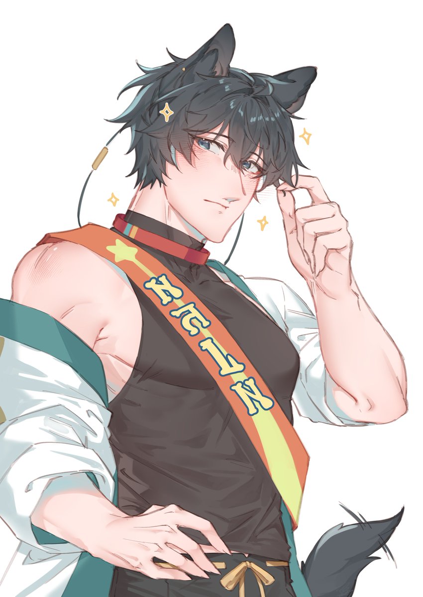 pRoeN25's tweet photo. เอาหนุ่มหล่อล่ำดาวหน้าร้อนมาเสิรฟ์ก่อนนอนคร��บ😉
//อยากวาดหูหมา-หูแมวอีกจัง สนุกดี55
#DanHeng #HonkaiStarRailFanart https://t.co/ESg6Ml3sCk