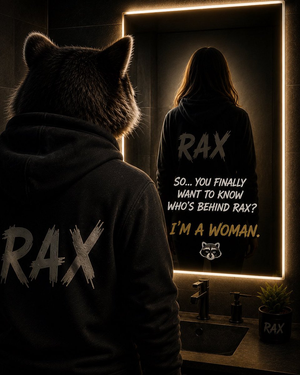 Raxthewash's tweet photo. You voted. You guessed. You waited… 👀

The mystery is finally over.

Yes… I’m a woman. 🦝🖤

Now you know who’s behind RAX.
But trust me… this is only the beginning. 🔥

#RAX #RAXGANG #Raccoon #Crypto #Pumpfun #Memecoin https://t.co/rJ8CEeHGZa