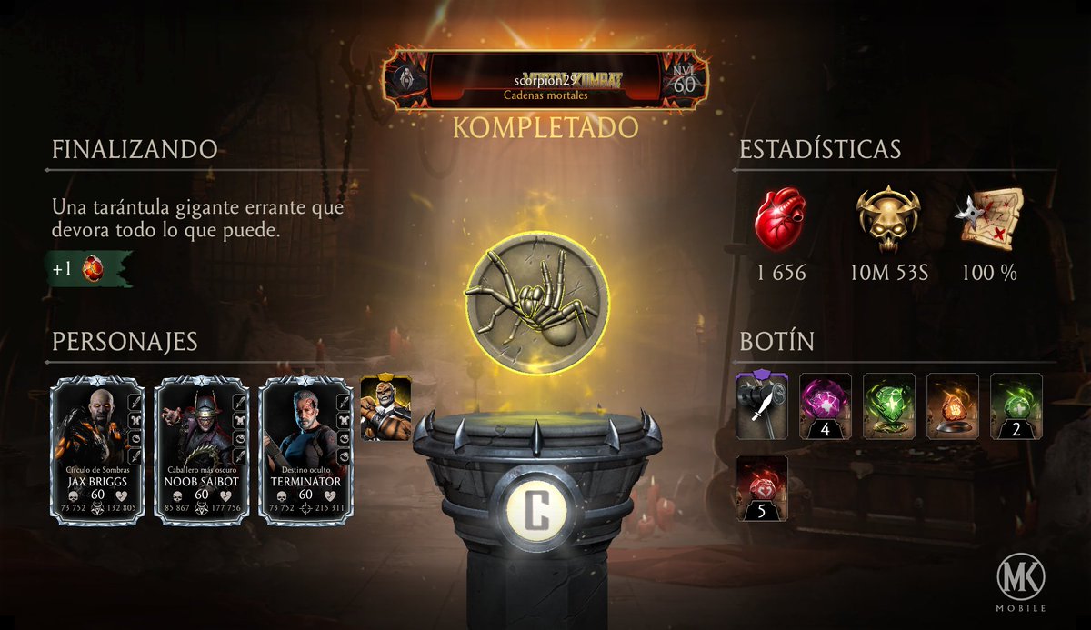 iban25's tweet photo. ¡Acabo de completar un recorrido de la Kripta en Mortal Kombat Móvil! Mira mis estadísticas. https://t.co/nIWt5zGD5c