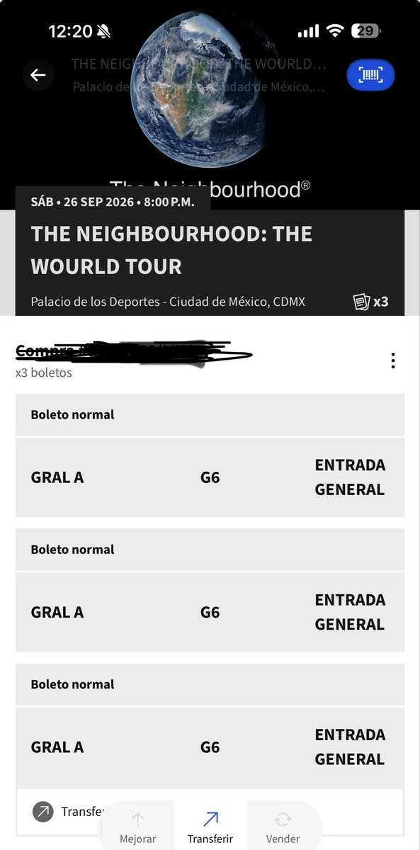 Hipsiss's tweet photo. Vendo boleto para ir a ver a the neighbourhood este 26 de septiembre 
El boleto lo vendo a lo que me costó $2150
Sería transferible o a menos que nos podamos ver en Cu Juárez, Saltillo o Monclova https://t.co/BTNUBRFNnq