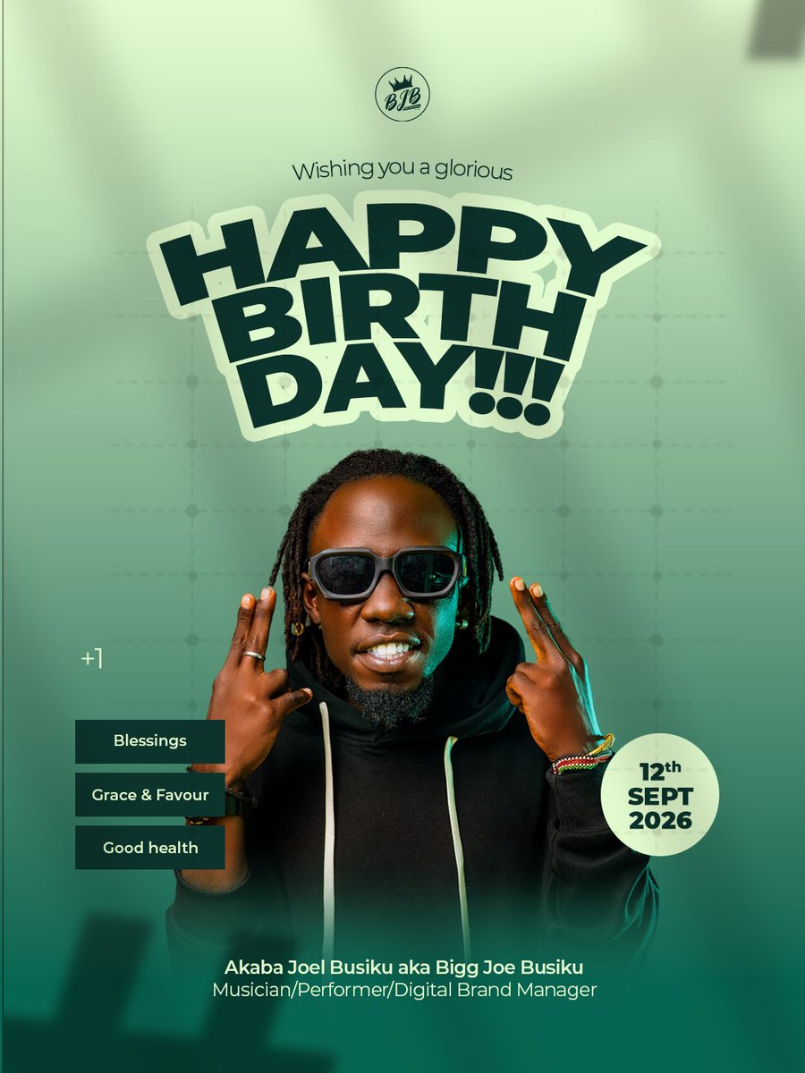 iamBiggJoeug's tweet photo. 12TH SEPTEMBER ๐ฆ๐ฅ
Another year. Another level. Another reason to make noise.
BIGG JOE BUSIKU โ THE SIMBA IS ADDING ANOTHER YEAR. ๐ฆ
Mbale, make some noise for me. ๐ฅ
12.09 โ THE ROAR CONTINUES.
#BiggJoeBusiku #BiggJoe #SautiYaSimba #Mbale #MbaleMusic #EasternUganda #Lumasaba https://t.co/86MCVRXkO5