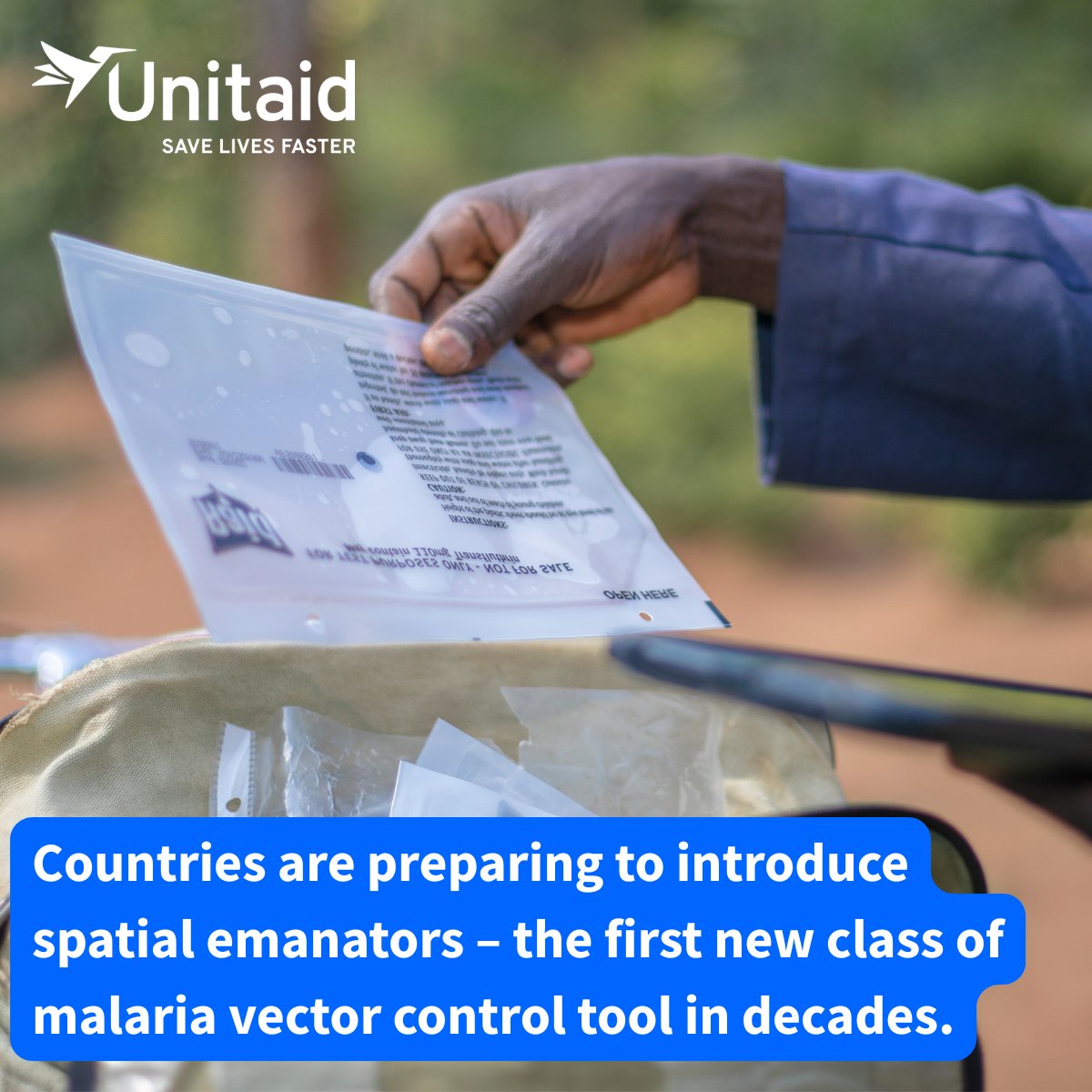 UNITAID's tweet photo. “The decisions countries make now will shape the impact these innovations can deliver.”

Unitaid is investing US$36M to build evidence for spatial emanators at scale and explore insecticide-treated baby wraps.

https://t.co/gW37jfA0u2 https://t.co/rKgLACpakL