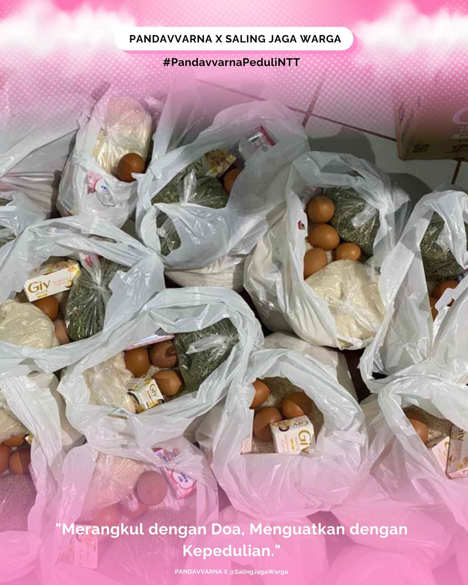 PANDAVVAseasons's tweet photo. Update #PANDAVVARNAPeduliNTT 🩷

Penyaluran donasi dari PANDAVVARNA semua telah disalurkan sebesar 47% ke daerah: Desa Compang Raci, Dusun Helung, dan Desa Arus, oleh relawan @floresadotco melalui  @SalingJagaWarga 

🔗https://t.co/8Jwmy4yUPq

#SalingJagaWarga https://t.co/W6IMAmxczW