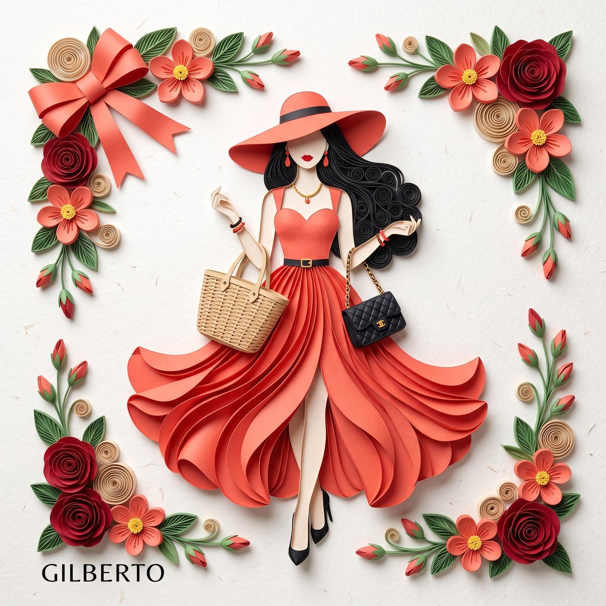 Paper Quilling Fashion Figure