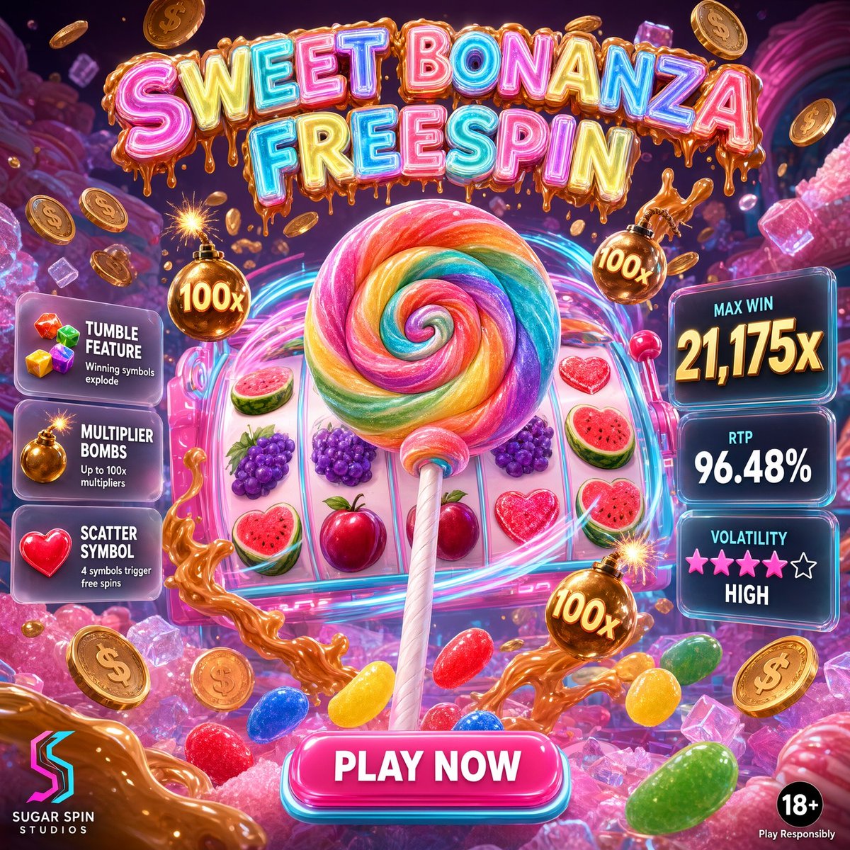 ReynaFearwjv2's tweet photo. 🍭 Hacksaw Gaming Masalarında Büyük Kazanç Fırsatı

💥 100x - 500x Çarpan Bombaları ekranda!
💎 Pragmatic Play %98.4 RTP ile kazancını katla.

🎰 Çarkı Çevir &amp; Kazan: https://t.co/Z9IwJ9Mqd1

#sweetbonanza https://t.co/6T9EEo1fJM