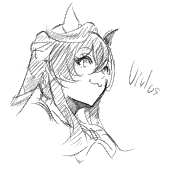 grevagor's tweet photo. random doodle of Vivlos i just made 
#umamusume #ヴィブロス #art https://t.co/LU3R0HvdOl