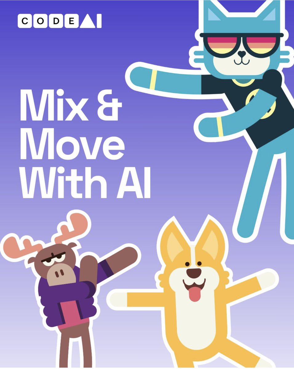 GeneracionCode's tweet photo. ¿Buscas una actividad para el regreso a clases que fomente el pensamiento computacional? 🚀
Prueba «Mix and Move with AI» de @codeorg 
🎵 Remezcla música de Shakira
💃 Diseña coreografías
💻 Programa bailes con IA
¡Sin experiencia previa y flexible! https://t.co/T2YytJxxL2
