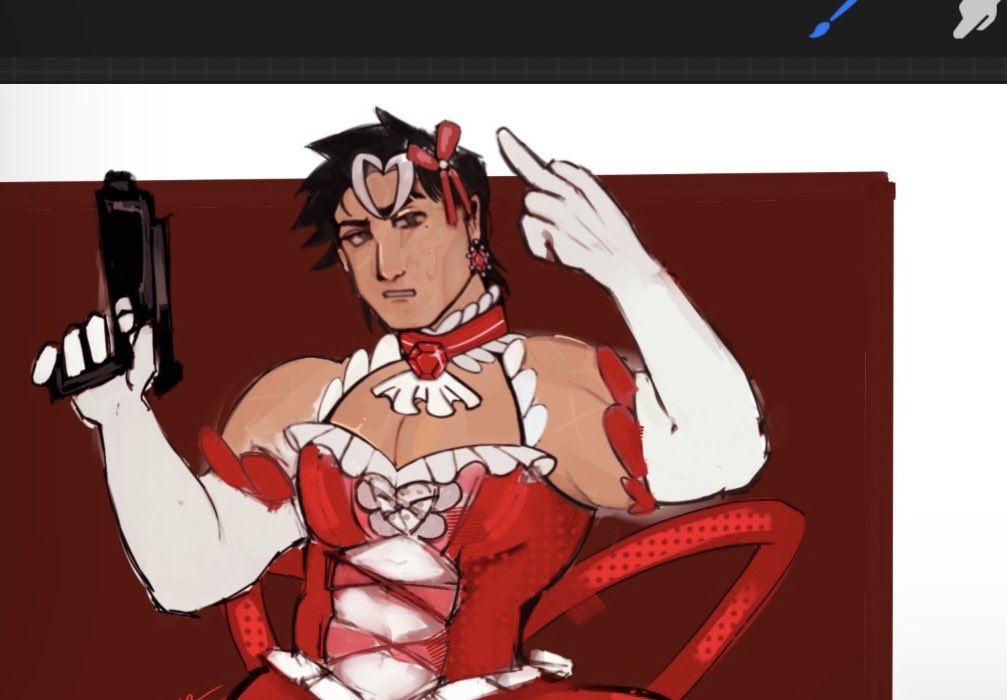 SH0ESOLS's tweet photo. I drew this magical girl #JasonTodd like 2 years ago and I've been considering redrawing it in light of recent madohomu primehood parallels hashtag lmk https://t.co/soMTeooB3A