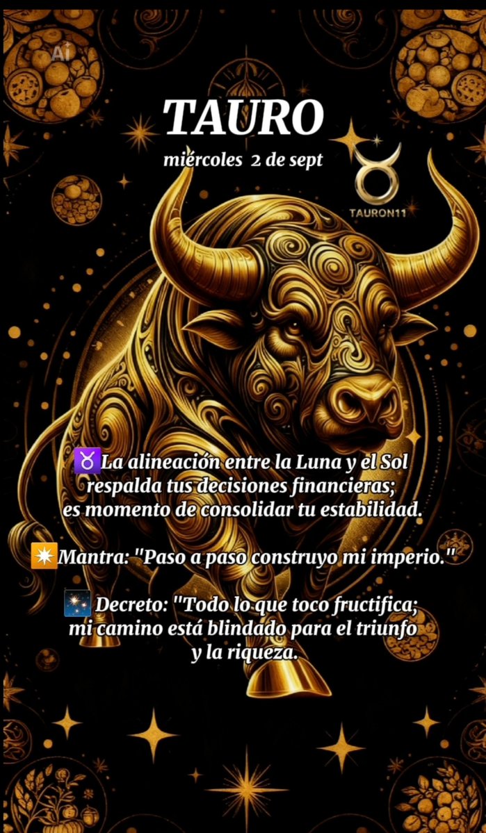 tauron111's tweet photo. Para ti tauro
2 septiembre 
#Tauron11  #tauro #zodiaco #horoscopotauro #astrología #hoy https://t.co/6TIlwvGLqB