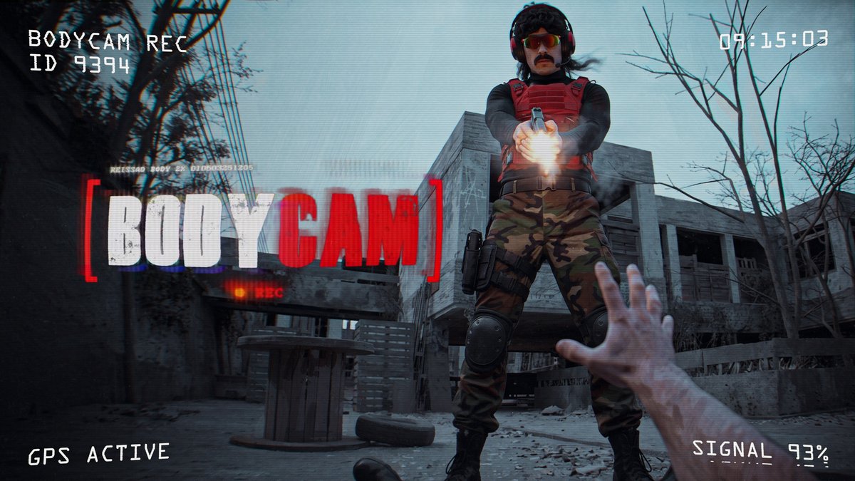 DrDisrespect's tweet photo. 🔴LIVE in 30 minutes

It's been too long of a wait.

For the first time, I'm finally dippin my Championship graded 6'8" frame into the ultra realistic shooter game, BODYCAM.

New update today... oh baby baby baby.

https://t.co/IPI3yAu7JX
https://t.co/Ka1fLbo6xb https://t.co/ucBOqWebGn