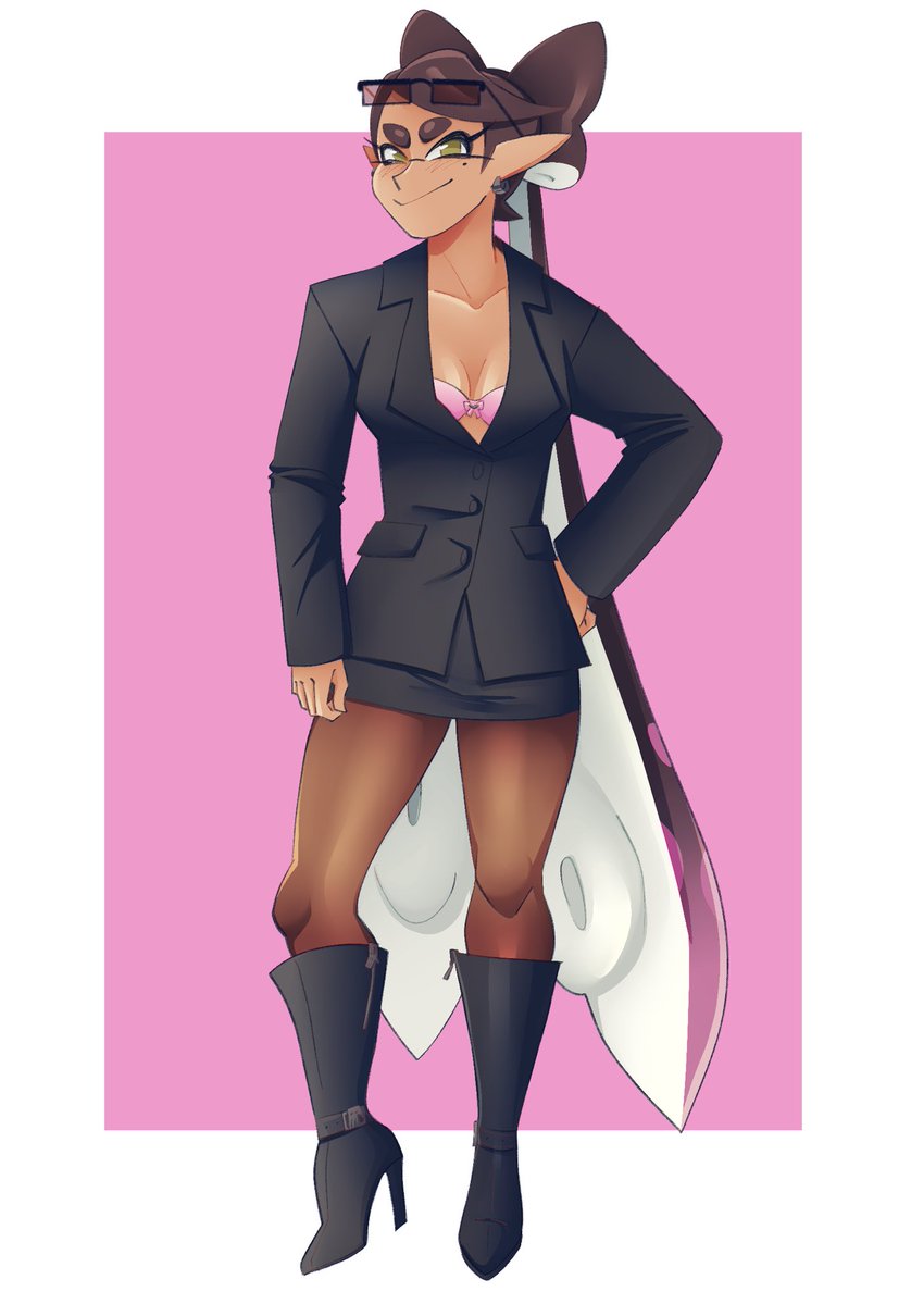 MaddeningTrash's tweet photo. Office Callie c-mm ;3 https://t.co/gxH5CYMLGK