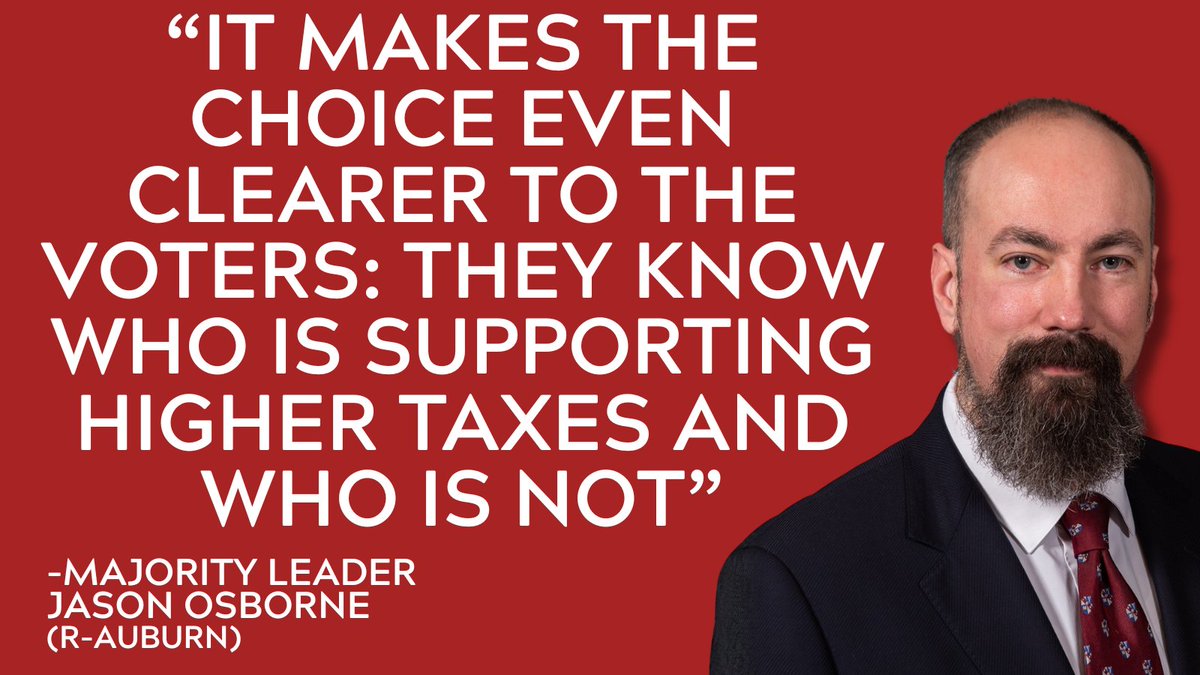 NHHouseGOP's tweet photo. ⁨⁨NH Democrats have made it clear to the voters: they are the party of taxation.

Their latest attempt to strike the property tax cap question from the ballot demonstrates it.

Hear more from Majority Leader Osborne on Good Morning NH with Jack Heath:

https://t.co/QgiP9dpR4x⁩ https://t.co/PmfirjSj12