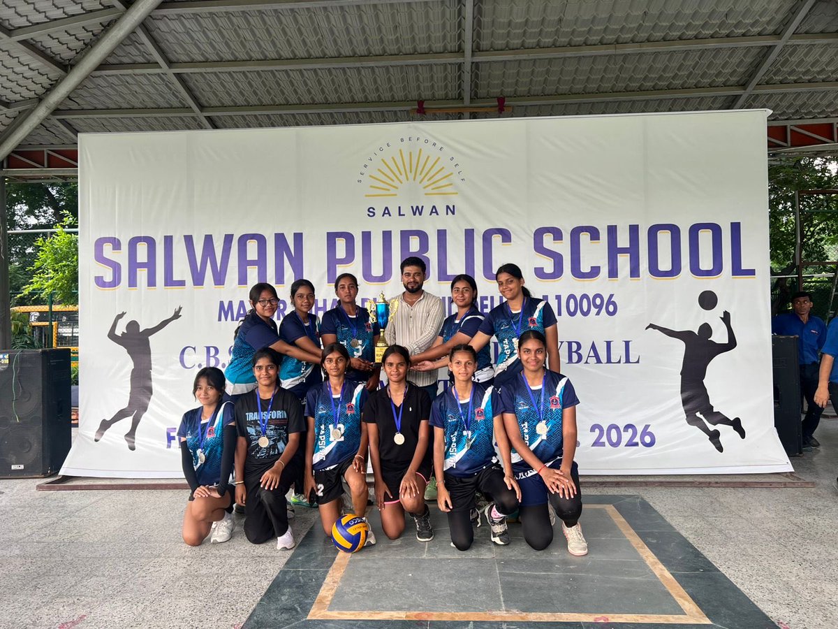 APSDhaulakuan's tweet photo. 🏆 Proud moment for APS Dhaula Kuan

Our Senior Girls’ Volleyball Team bagged 2nd Position at the CBSE Cluster Volleyball Tournament, held from 18 August to 1 September 2026. Congratulations to the players and coaches!

@CBSEIndia @adgpi @WesternComd_IA @AWESINDIA @DelhiArea_IA https://t.co/GJmTmmnex3