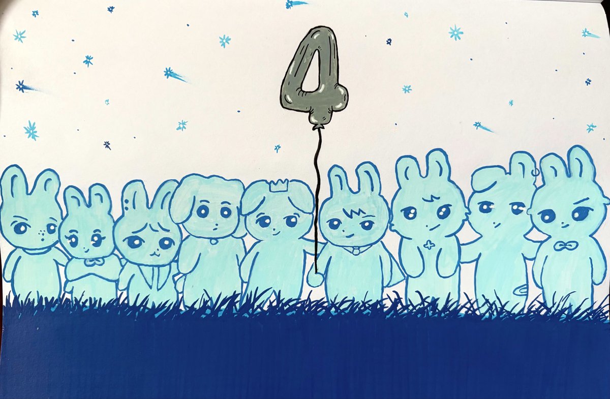Fumochi0629's tweet photo. Happy 4 years my teamies 🩵

#andTEAMの願いが月に届いた日
#LUNÉと9人は共に未来へ
#andTEAM_4th_Anniversary https://t.co/57u7S1DD0k