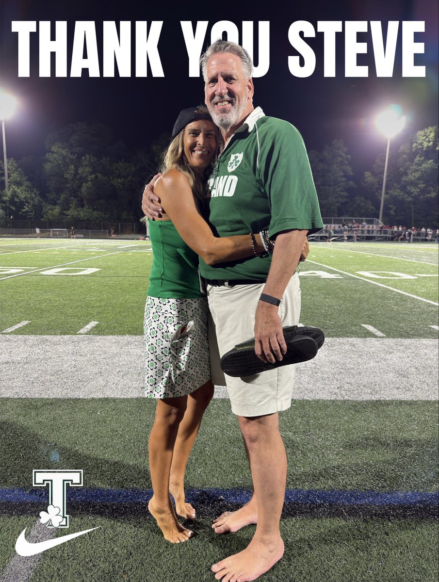 Trinity_HSFB's tweet photo. We would like to recognize and extend a HUGE Thank You to the Voice of The Rocks - Steve Schlager for an incredible decade of service to the Trinity Football program. Steve has been an integral part of the program, taking on the roles of announcer, statistician and sideline crew! https://t.co/QtlZZniQR7