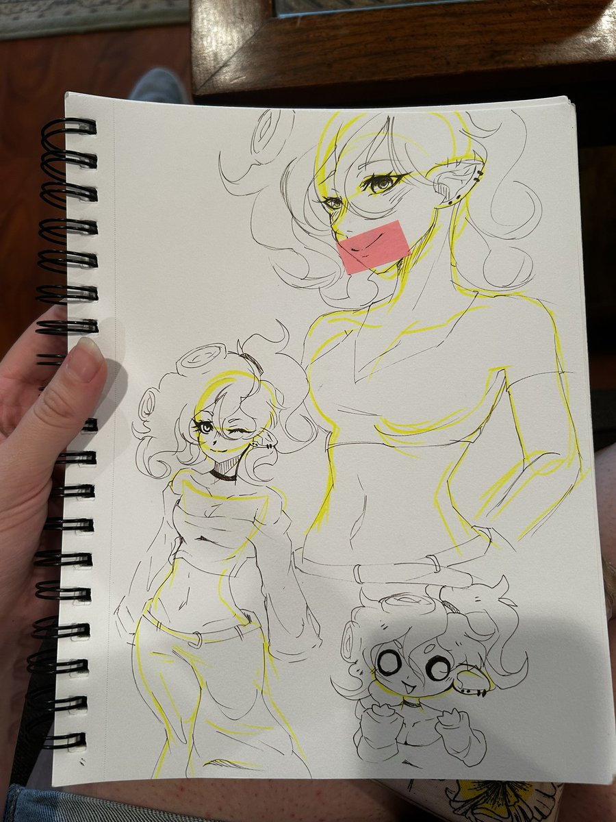 MurasakiTip's tweet photo. Anyways, art time
Free-handing is so relaxing, I’ve missed this

Ignore how obvious the pink sticky note is, I didn’t have any other colors on me 💔 https://t.co/mVgEgJhTfk