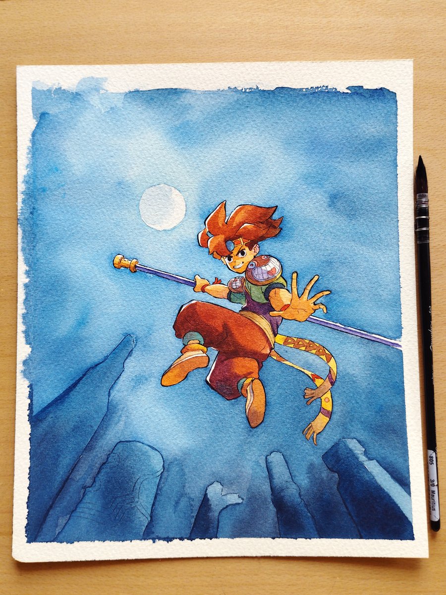 Mosqi's tweet photo. Indian ink, watercolors https://t.co/JNTCTxBRxT