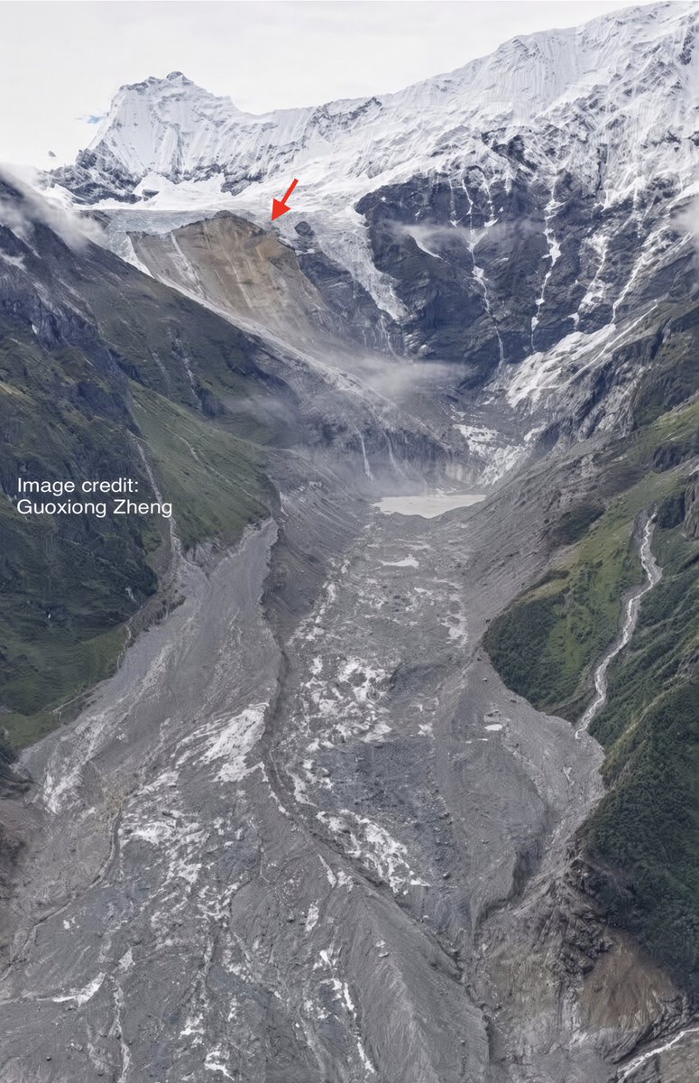 ChGefaell's tweet photo. Gran inundación en Nepal: Nuevas imágenes como esta tomadas con drones (corroboradas por imágenes de satélite) confirman que fue el lecho de roca madre bajo el glaciar el que se derrumbó, provocando que una sección del glaciar que estaba encima se precipitara también.

En la imagen se observa claramente por dónde se seccionó la montaña, dejando al descubierto la pared de roca madre limpia.

«Se produjo un gran desprendimiento del lecho rocoso que arrastró consigo parte del glaciar», explicó el geomorfólogo Dan Shugar.

Su colega Kristen Cook lo describió como «el derrumbe de una gran masa de lecho rocoso donde se encontraba apoyado el glaciar. El suelo situado bajo el glaciar se derrumbó y arrastró al glaciar consigo». Cook declaró al New York Times que «la roca sobre la que se asentaba el glaciar se derrumbó».

Otro glaciólogo, Jakob Steiner, se mostró de acuerdo y explicó que «básicamente, la parte inferior de la lengua del glaciar se desprendió porque la la ladera de roca subyacente cedió».

Dan Shugar explico al Times: «Básicamente, se derrumbó un trozo de la ladera de la montaña». Sin embargo, el titular final del Times es engañoso: «Un deslizamiento de tierra, junto con el colapso del glaciar, probablemente desencadenó las inundaciones en Nepal». Es engañoso porque fue el deslizamiento de tierra lo que provocó el desprendimiento del glaciar y no hubo ningún “colapso del glaciar” previo.

La hipótesis más plausible es que la actividad de sísmica en el Himalaya, con continuos pequeños terremotos y cada ciertos años alguno grande, haya contribuido a ese enorme deslizamiento de roca. El mayor terremoto en la zona ocurrió en 2015, de 7,8 de magnitud, con epicentro casi debajo de la misma montaña, pero en la cara sur (ver vídeo en el post siguiente).
 
El calentamiento global no provoca que la roca madre se rompa. El argumento del “derretimiento del permafrost” tampoco se sostiene, porque las temperaturas están bajo cero a los 5200 metros de altura donde el glaciar se encuentra. Incluso durante el verano no hay muchos días con temperaturas del aire superiores a 0 °C. No todos los desastres ambientales que ocurren deben atribuirse al cambio climático.