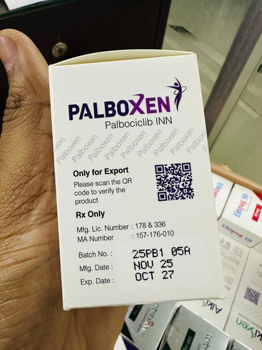 Pharmexy_exp's tweet photo. PALBOXEN (Palbociclib INN)
Palbociclib is a prescription medicine used in the treatment of certain types of HR-positive, HER2-negative advanced or metastatic breast cancer, usually in combination with other hormone therapies.

#Palbociclib #BreastCancerTreatment #OncologyMedicine https://t.co/3fDDAOsYUY