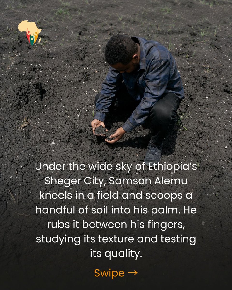 theafrica_again's tweet photo. Ethiopia’s soil crisis may have a microscopic solution. 🦠🌱

At 26, biotechnologist Samson Alemu is turning beneficial soil bacteria into biofertilisers through Thur Biotech.
Expand thread 👇 https://t.co/QpZsmQ4DZD