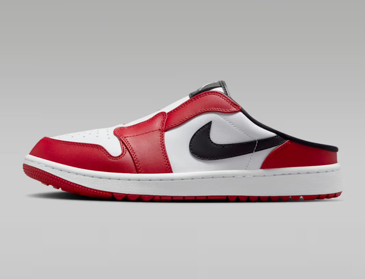 SOLELINKS's tweet photo. Ad: PRICE DROP: Air Jordan Mule Golf 'Chicago' at $87.97 + FREE shipping => https://t.co/xpEuGaMIOh https://t.co/uGLYfbP7Op
