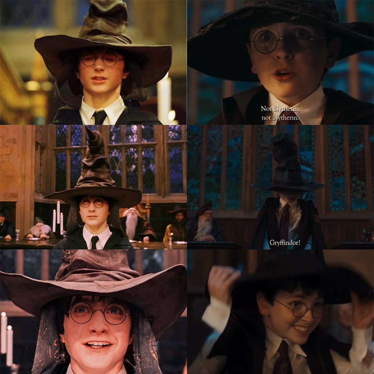 portalpotterbr's tweet photo. Harry Potter sendo selecionado para casa da Grifinória.

2001 / 2026 https://t.co/g12y6LzFgU