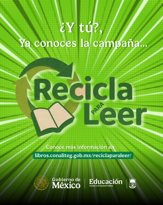 Conaliteg's tweet photo. A través del programa Recicla para Leer, recolectamos y transformamos papel de desecho de dependencias gubernamentales e instituciones en materia prima para la producción de nuevos Libros de Texto Gratuitos.
 ¡La Patria está en mis Libros de Texto Gratuitos! 📚🇲🇽
#ReciclaParaLeer https://t.co/ruqcL9X2n1