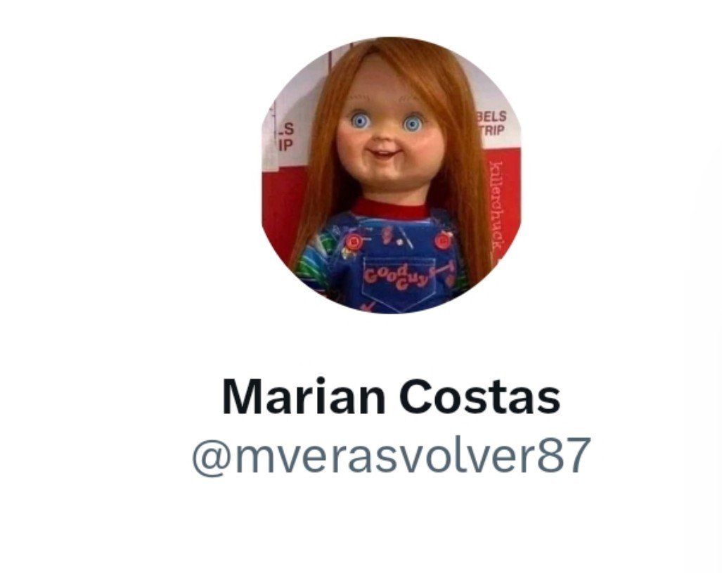 injuriasleyenda's tweet photo. Le suspendieron la cuenta a nuestra Chucky Marian costas , esperemos , seguramente va preparar otra https://t.co/kUPUAe9xLg